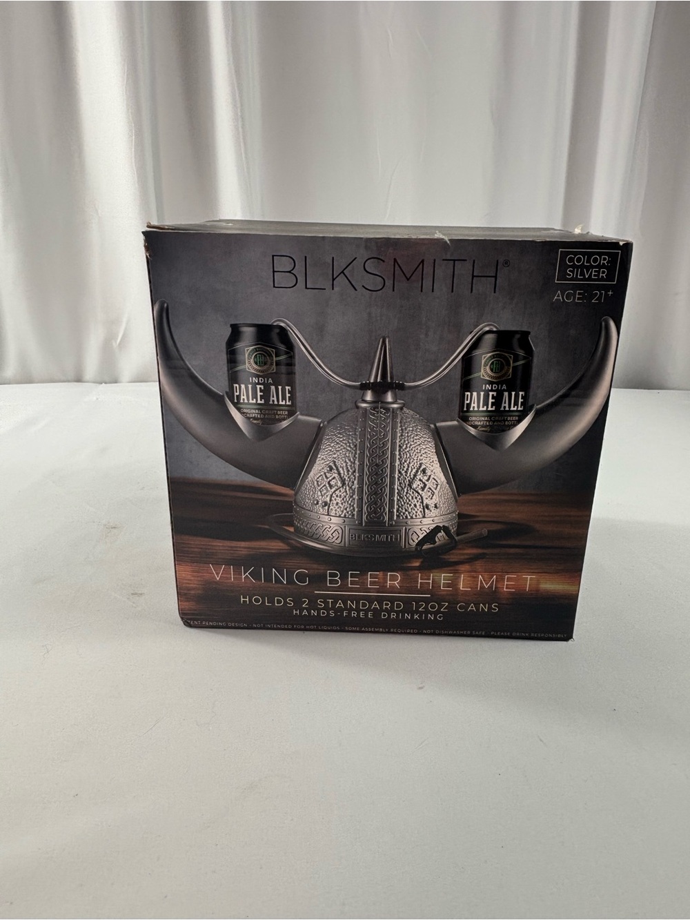 BLKSMITH Viking Beer Drinking Helmet Silver NIB
